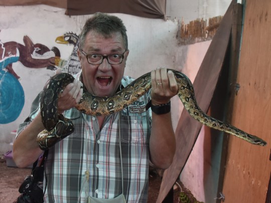 Alain loves his snakes